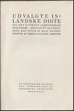 Udvalgte islandske digte # 62260