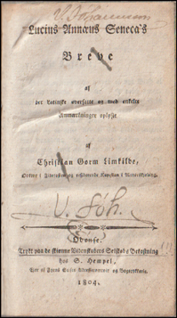 Lucius Ann�us Seneca's Breve af det Latinske oversatte # 63660