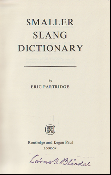 Smaller Slang Dictionary # 64389
