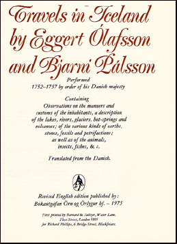 Travels in Iceland by Eggert lafsson and Bjarni Plsson # 65043