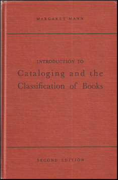 Introduction to Cataloging and the Classification of Books # 65174
