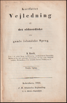 Kortfattet Vejledning til det oldnordiske eller gamle islandske Sprog # 65235