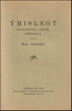 mislegt. Fyrirlestur, leikur, ferasaga # 66260