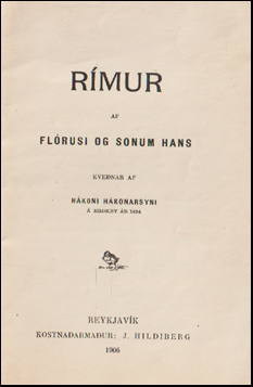 Rmur af Flrusi og sonum hans # 66261
