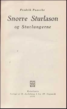 Snorre Sturlason og Sturlungerne # 66357