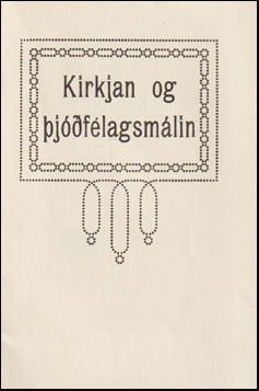 Kirkjan og jflagsmlin # 66744