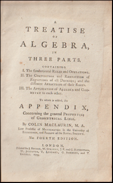 A Treatise of Algebra in Three Parts # 66806