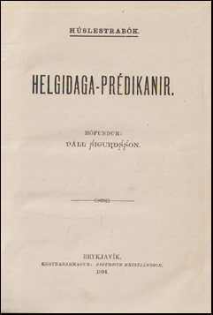 Hslestrarbk. Helgidaga-prdikanir # 66963