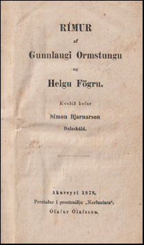 Rímur af Gunnlaugi ormstungu og Helgu fögru # 67294