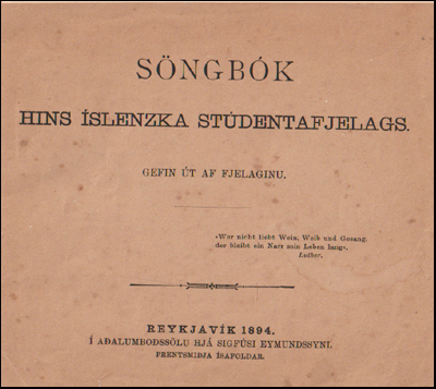 Sngbk hins slenzka Stdentafjelags # 68441