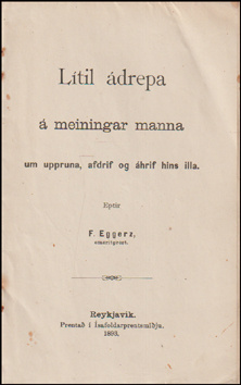 Ltil drepa  meiningar manna um uppruna # 70045