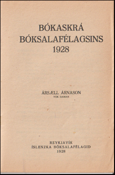 Bkaskr Bksalaflagsins 1928 # 70123