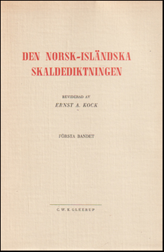 Den norsk-islndska skaldediktningen I-II # 70770