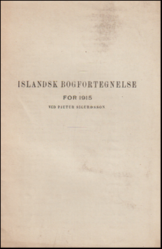 Islandsk Bogfortegnelse for 1915 # 71271