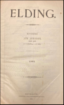 Elding. Fyrsti rgangur 1901 # 71368