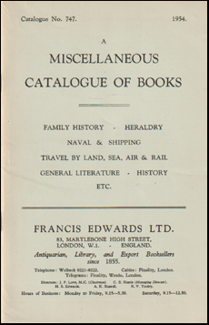 A Miscellaneous Catalogue of Books # 72923