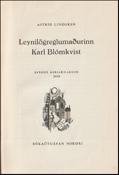 Leynilgreglumaurinn Karl Blmkvist # 76050