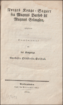 Norges Kone-Sagaer fra Magnus Barfod til Magnus Erlingsn # 76921