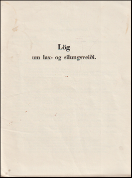 Lg um lax- og silungsveii # 80614