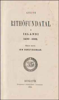Stutt rithfundatal  slandi 1400-1882 # 83292