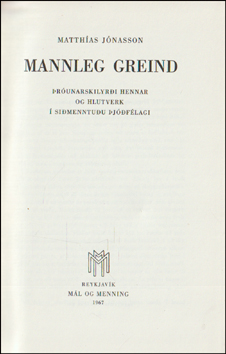 Mannleg greind  # 84698