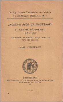"Nokkur bl r Hauksbk" # 85188