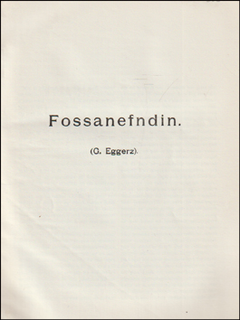 Fossanefndin # 85824