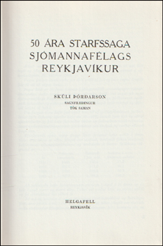 50 ra starfssaga Sjmannaflags Reykjavkur # 86370