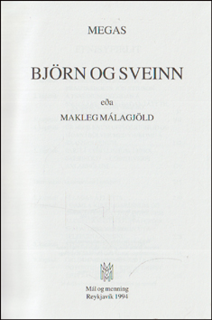 Bjrn og Sveinn # 87010