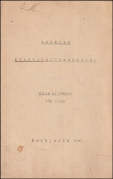 Nokkrar stafsetningarreglur # 87310