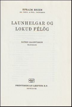 Launhelgar og loku flg # 87524