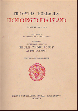 Fru Gytha Thorlacius' erindringer fra Island # 88031