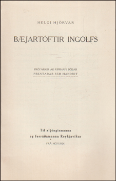 Bjartftir Inglfs # 88220