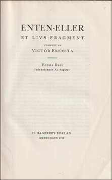 Enten-eller. Et Livs Fragment # 88276