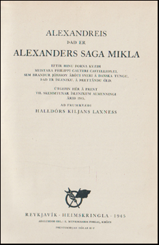 Alexandreis �a� er Alexanders saga mikla # 88634