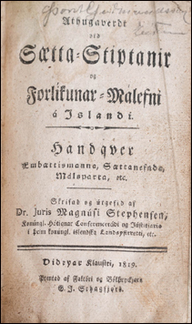 Athugaverdt vid S�tta-Stiptanir og Forl�kunar-M�lefni � Islandi # 88680