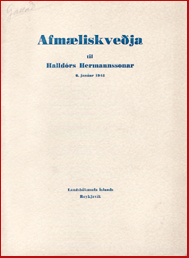 Afmliskveja til Halldrs Hermannssonar 6. janar 1948 # 7967