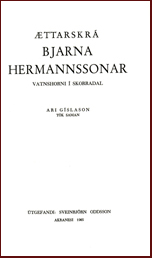 ttarskr Bjarna Hermannssonar Vatnshorni  Skorradal # 9291