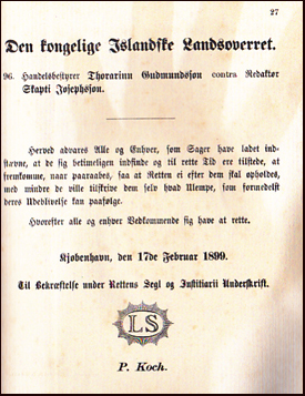 Orden, hvorefter de Sager til Hjesteret for Hjesteretsaaret 1899 # 18978