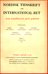 Nordisk tidskrift for International Ret. Numro Spcial 1932 # 5505