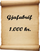 Gjafabréf - 1.000 kr.