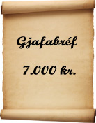 Gjafabréf - 7.000 kr.