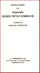 Nogle blade um Sangerinden Sigrid Wold Schller # 11245