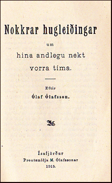 Nokkrar hugleiingar um hina andlegu nekt vorra tma # 20042