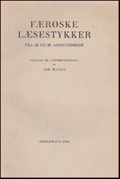 Færøske læsestykker # 17777