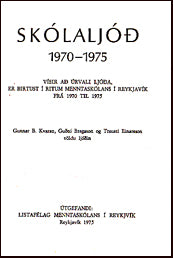 Skólaljóð 1970-1975 # 17875