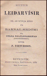 Stuttur leiðarvísir til að spyrja börn úr Barnalærdómi síra Helga Hálfdánarsonar # 18307