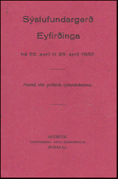Sýslufundargerð Eyfirðinga frá 22. apríl til 28. apríl 1932 # 18464