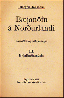 Bæjanöfn á Norðurlandi