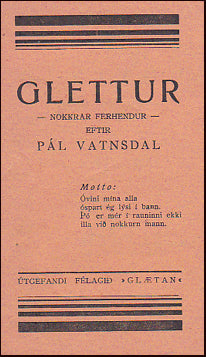 Glettur. Nokkrar ferhendur # 19088